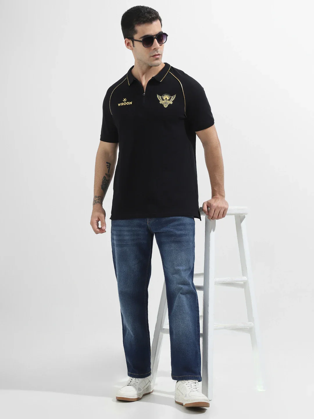 Sunrisers Hyderabad 2025 Limited Edition Polo T-Shirt | Black - Image 2