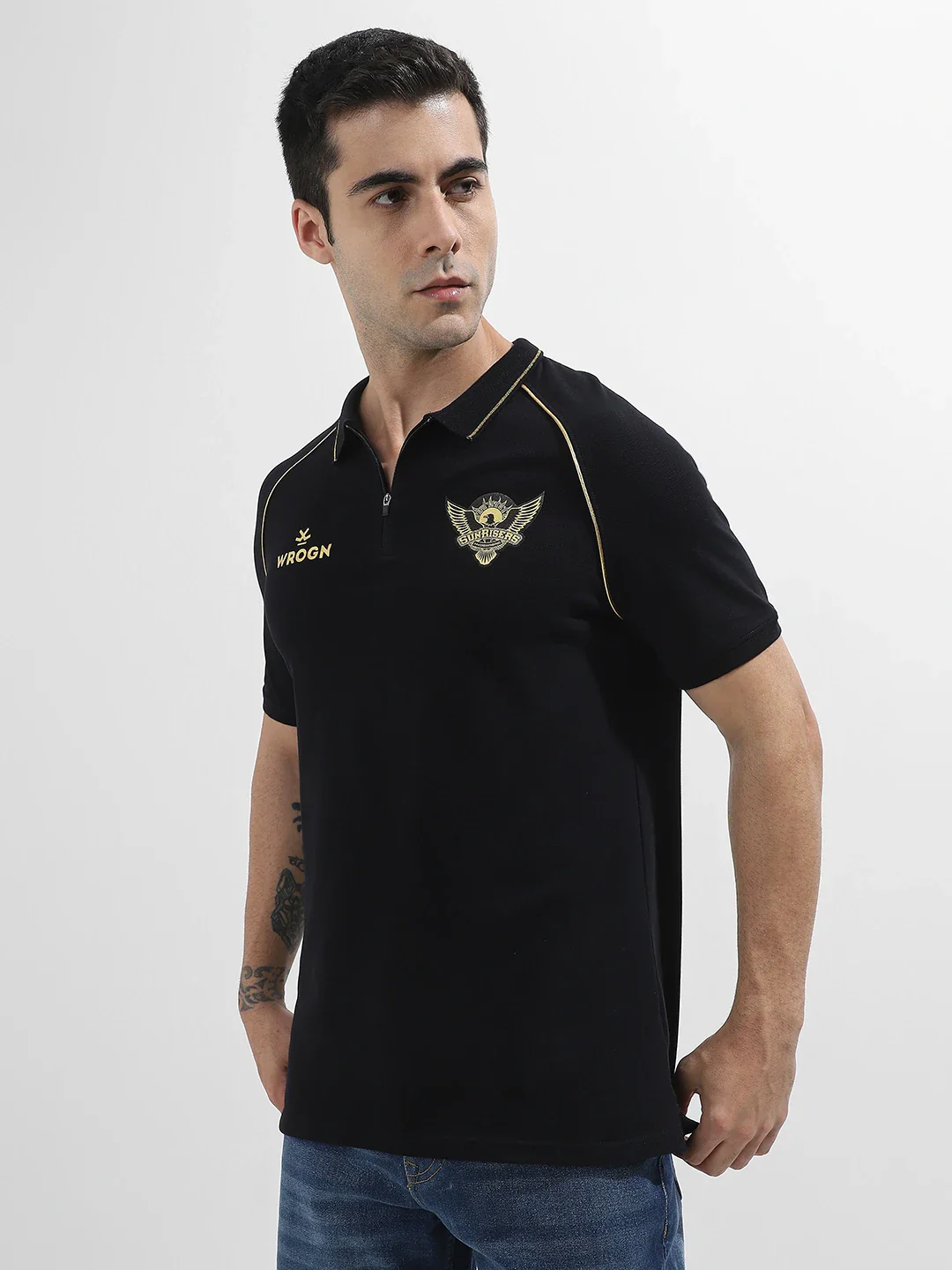 Sunrisers Hyderabad 2025 Limited Edition Polo T-Shirt | Black - Image 4