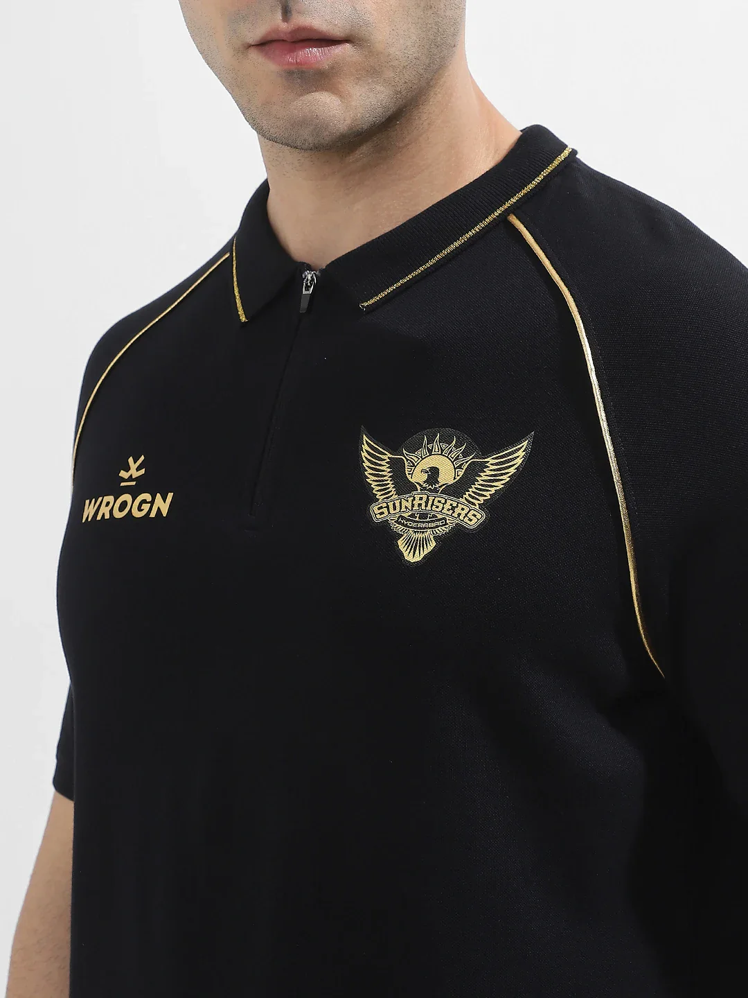 Sunrisers Hyderabad 2025 Limited Edition Polo T-Shirt | Black - Image 5