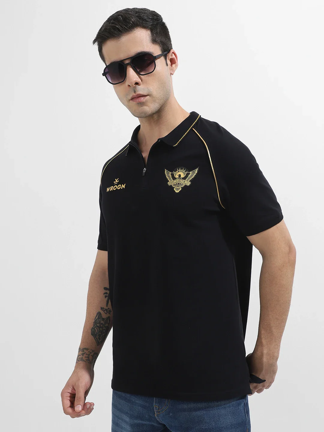 Sunrisers Hyderabad 2025 Limited Edition Polo T-Shirt | Black - Image 7
