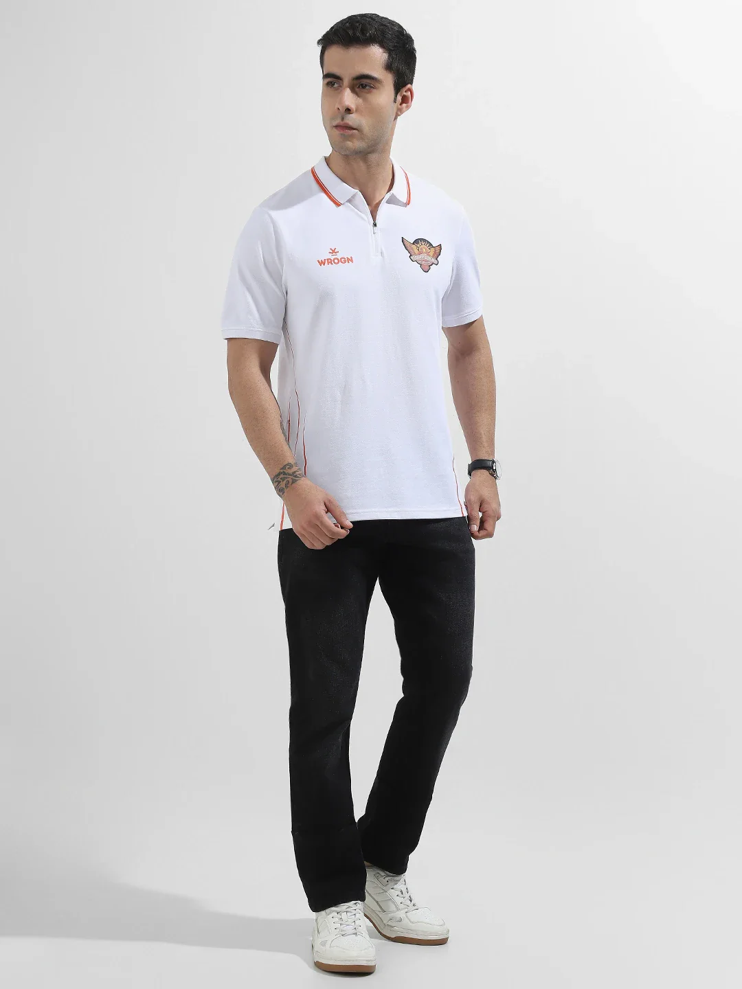 Sunrisers Hyderabad 2025 Limited Edition Polo T-Shirt | White - Image 2
