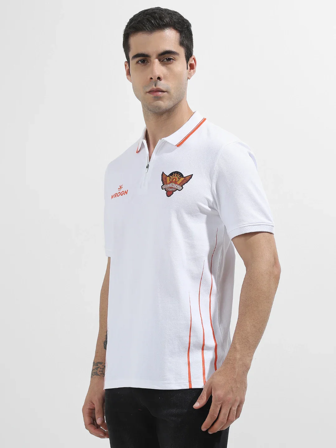 Sunrisers Hyderabad 2025 Limited Edition Polo T-Shirt | White - Image 4