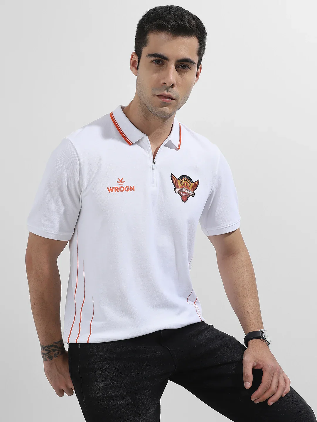 Sunrisers Hyderabad 2025 Limited Edition Polo T-Shirt | White - Image 7