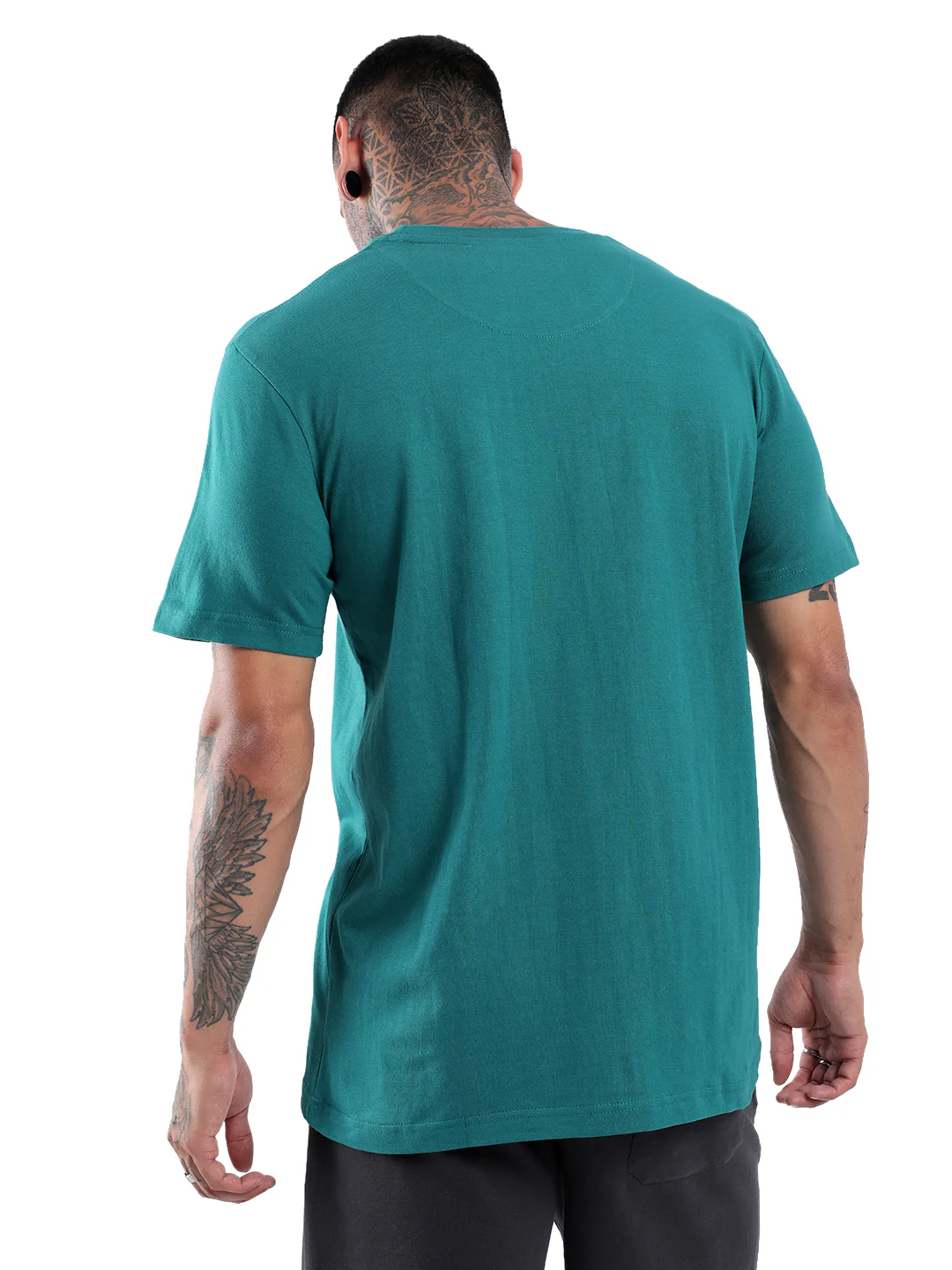 Teal Basic Logo Printed T-Shirt - Image 3