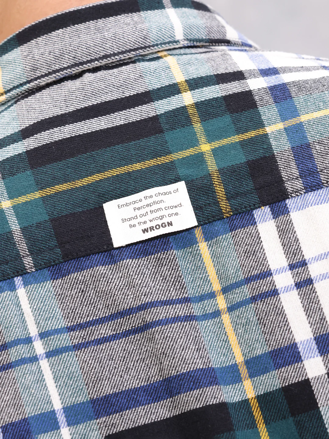 Textured Checkered Regular Fit Shirt | Green - Image 5