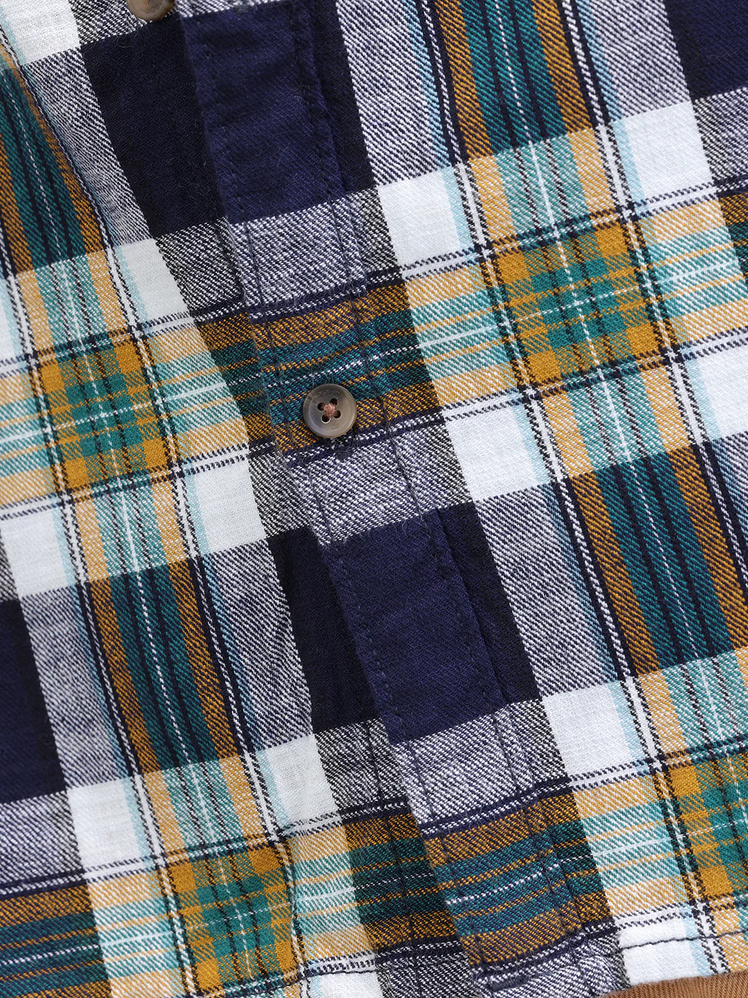 Textured Checkered Shirt | Green - Image 5