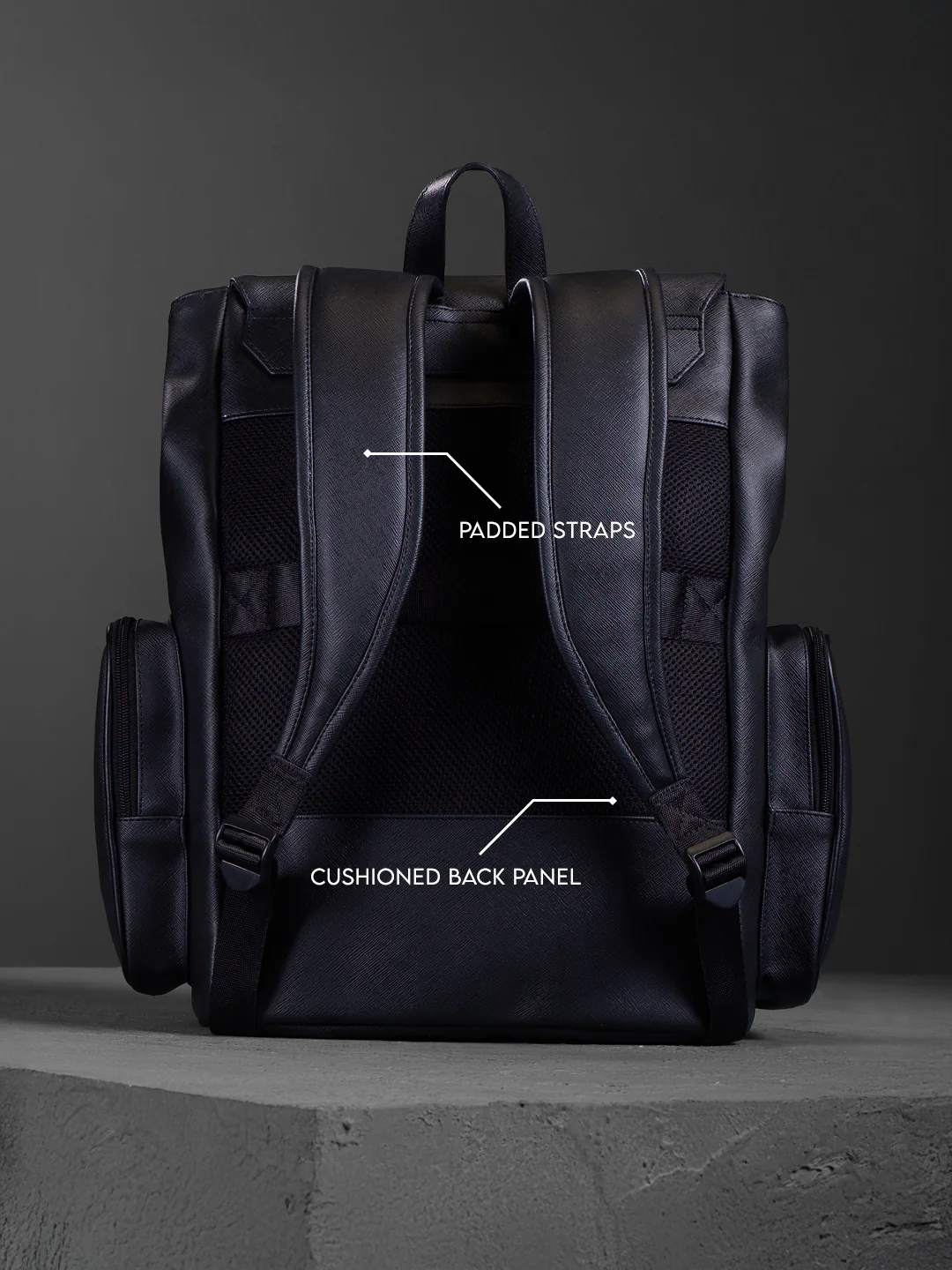 Textured Everyday Backpack | Black (30L) - Image 5