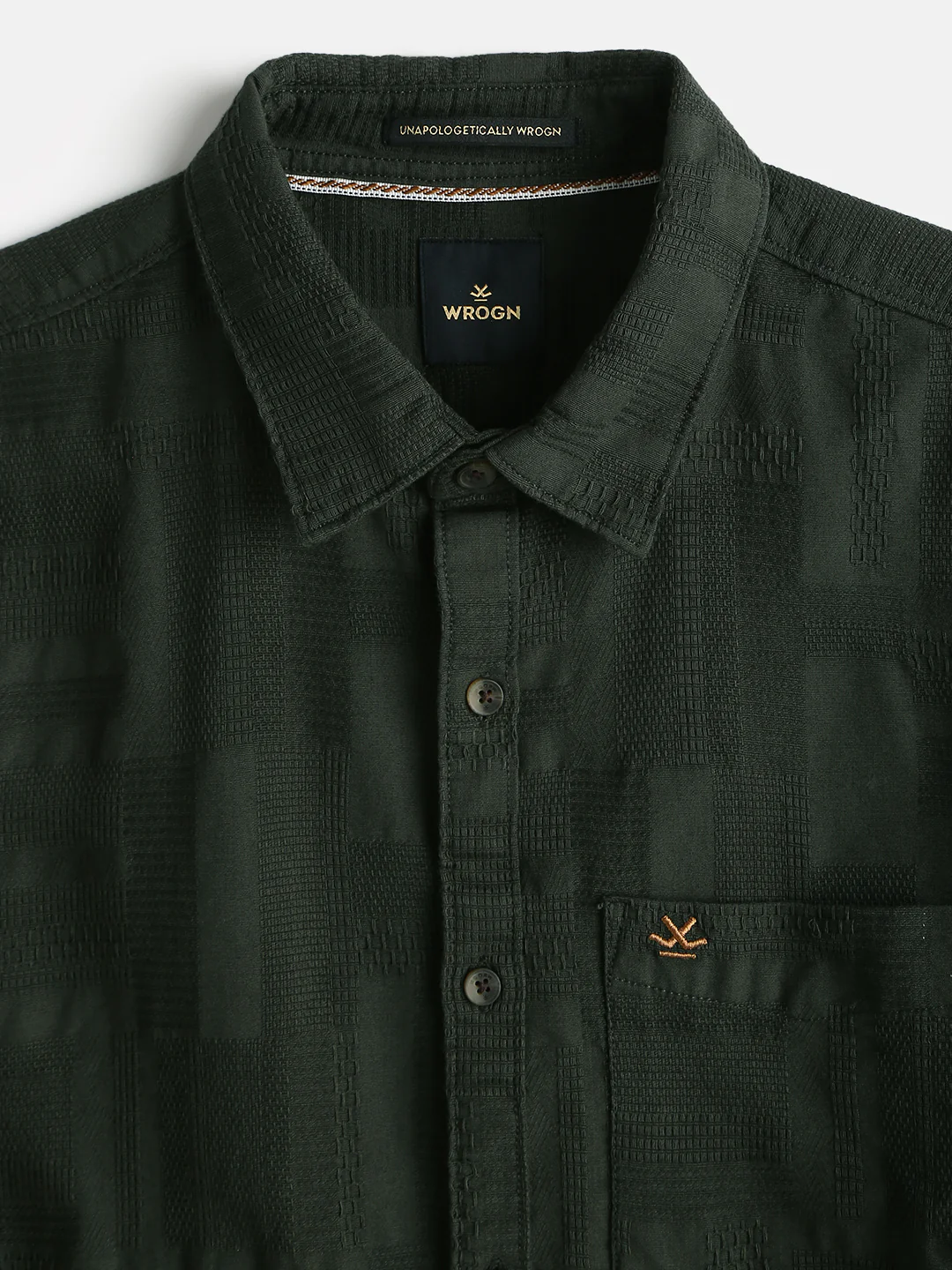 Textured Pure Cotton Shirt | Green - Image 4