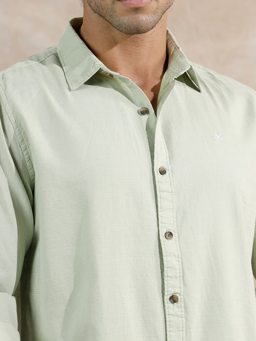 Textured Regular Fit Shirt | Light Green - Image 5