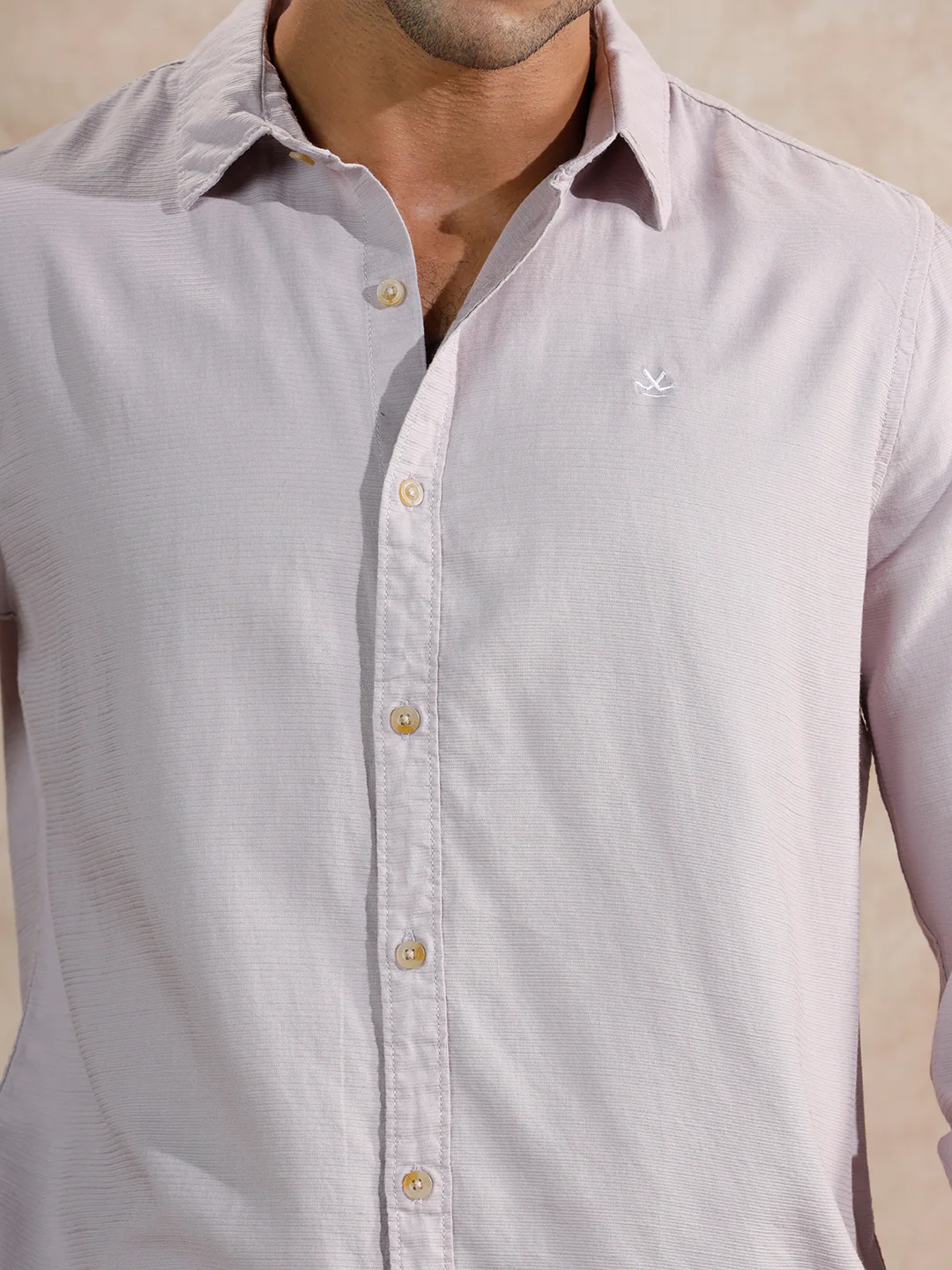 Textured Regular Fit T-Shirt | Purple - Image 5
