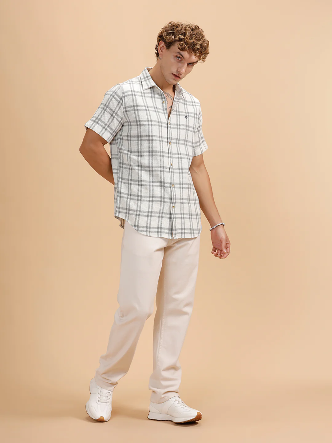 Textured Short Sleeve Shirt | Grey - Image 2