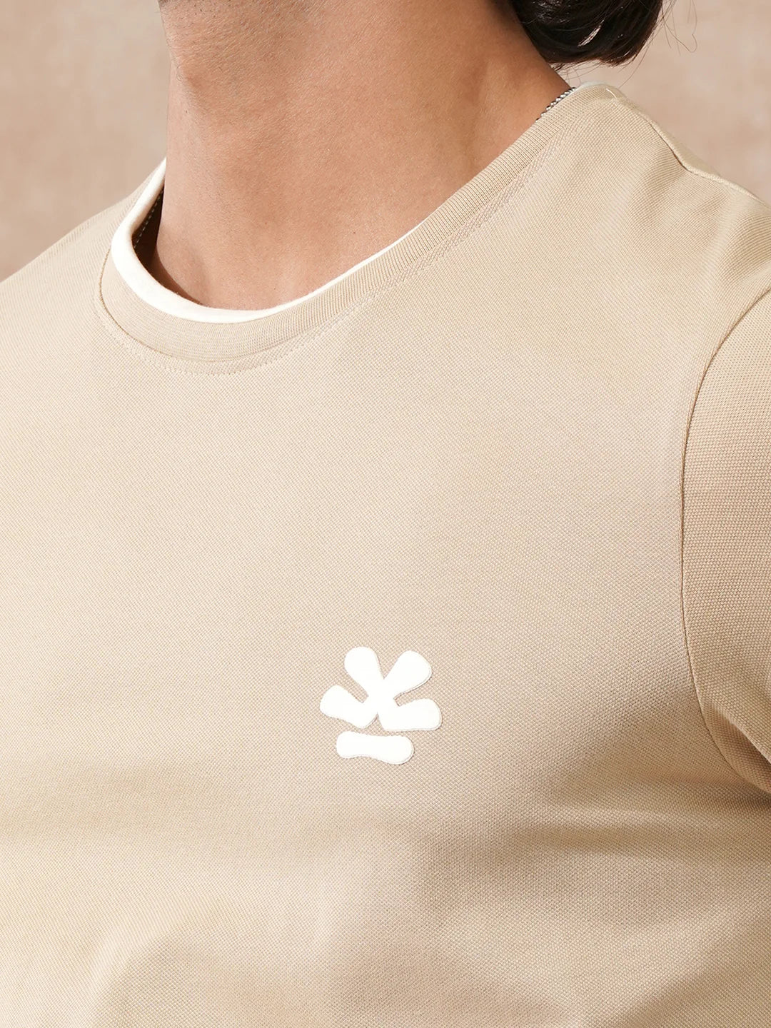 Textured Slim Fit T-Shirt | Khaki - Image 6