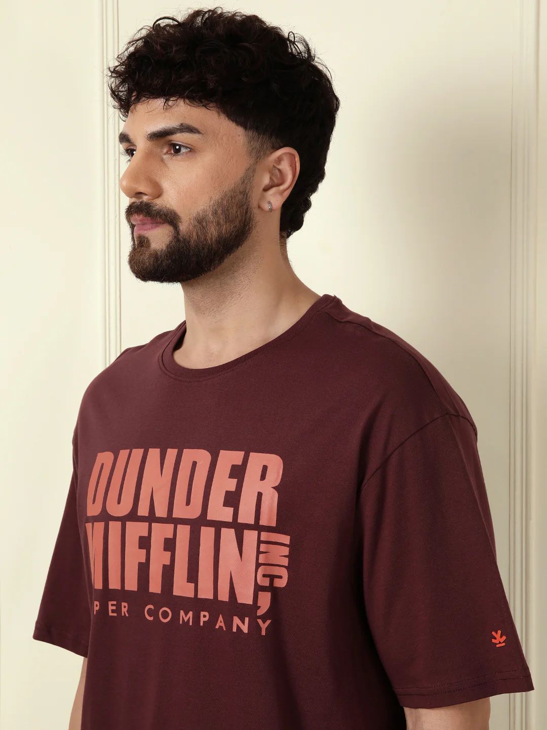 The Office - Wine Dunder Mifflin Printed T-Shirt - Image 6