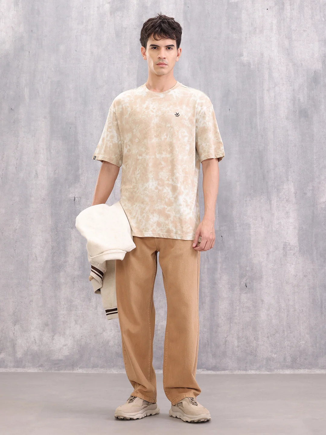 Tie Dye Oversize Crew Neck T-Shirt I White - Image 2