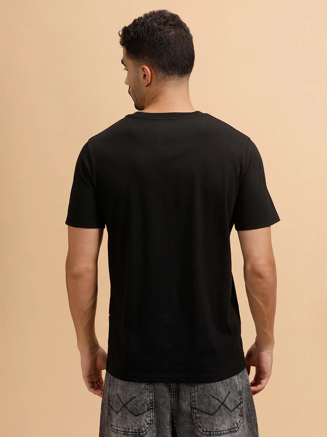 Tilt Shift Logo Printed T-Shirt | Black - Image 3