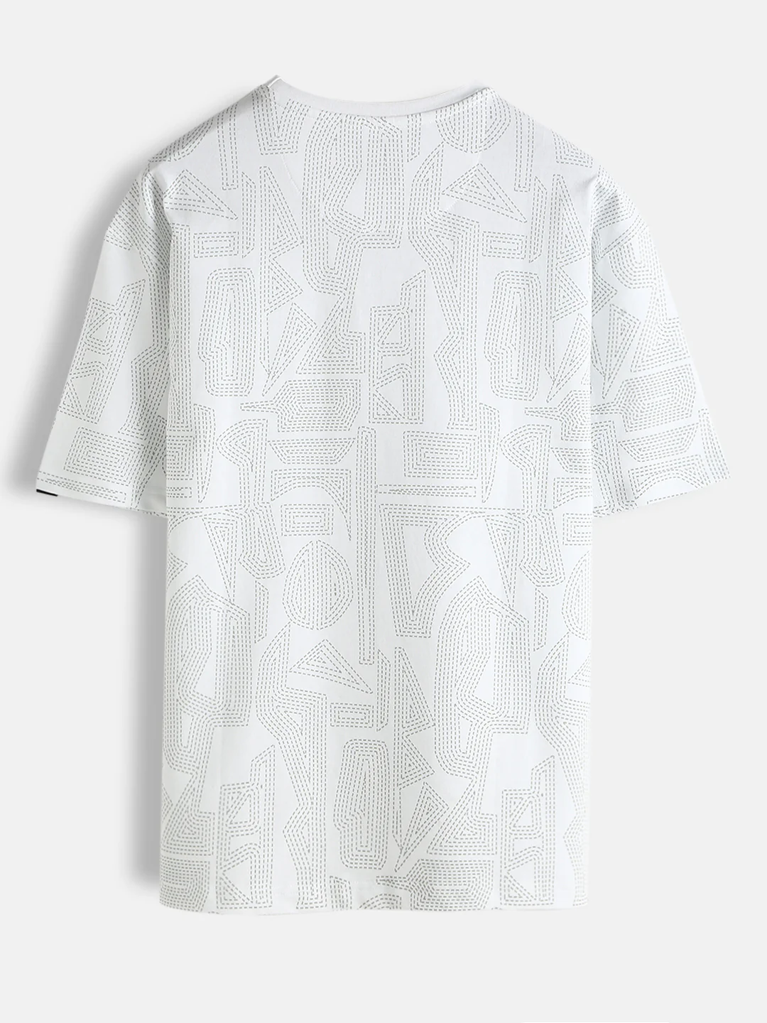 Tonal AOP Oversized T-Shirt | White - Image 2