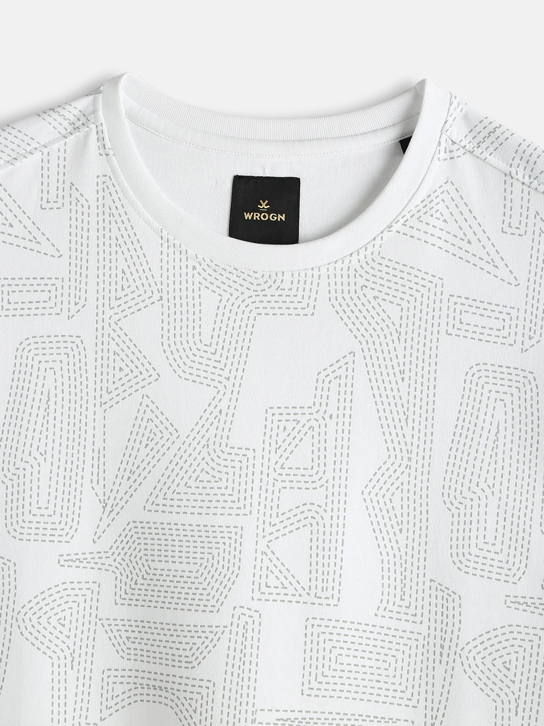 Tonal AOP Oversized T-Shirt | White - Image 3