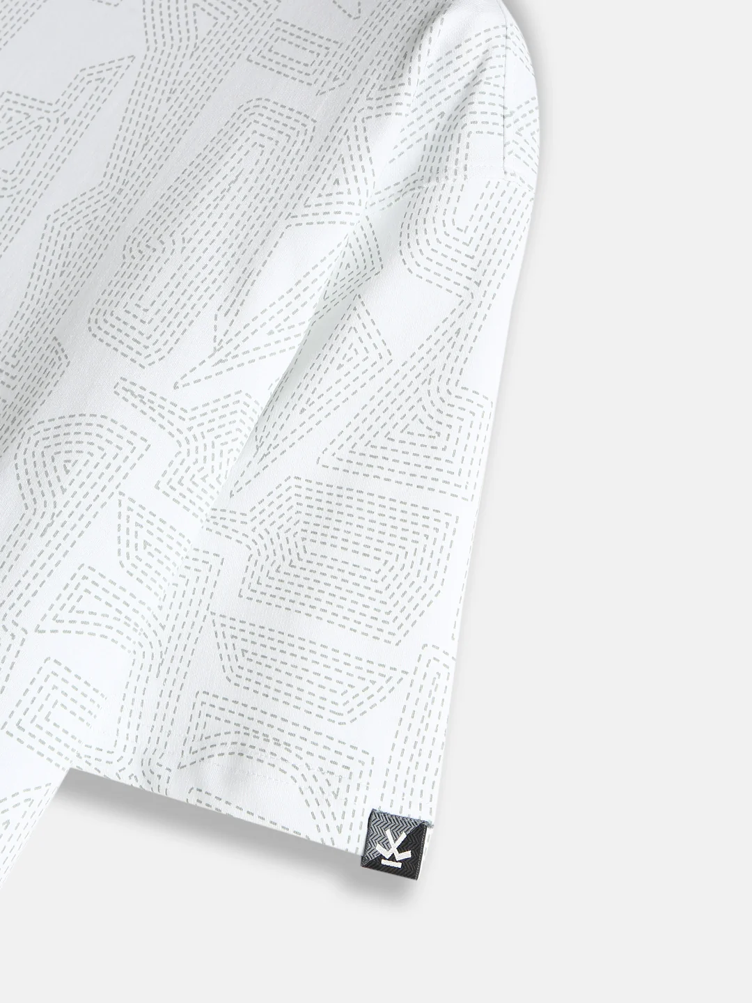 Tonal AOP Oversized T-Shirt | White - Image 4