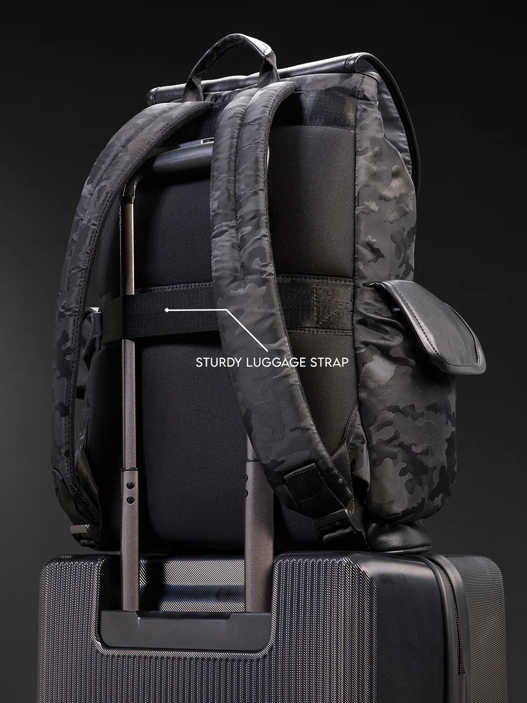 Tonal Camo Backpack | Black (30L) - Image 8