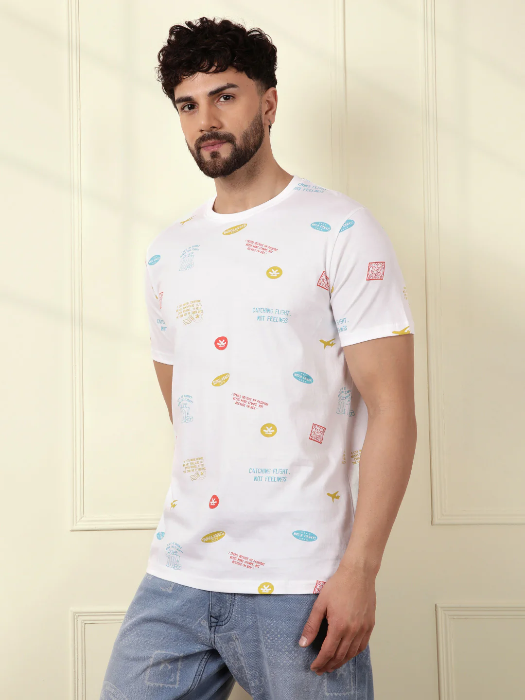 Travel Tags AOP T-Shirt - Image 3