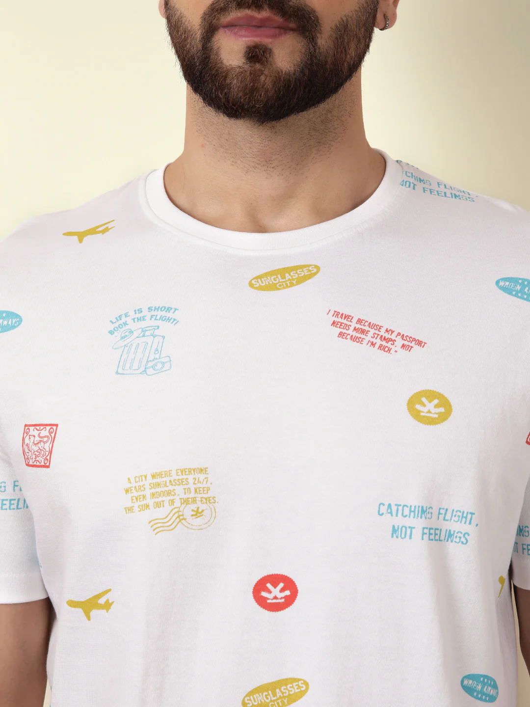 Travel Tags AOP T-Shirt - Image 4