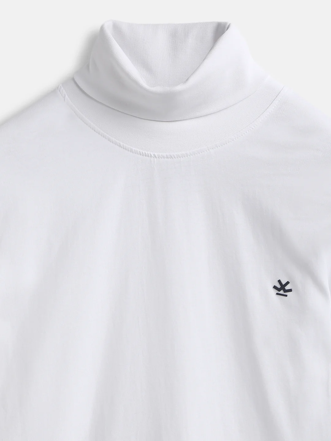 Turtle Neck Slim Fit T-Shirt | White - Image 3