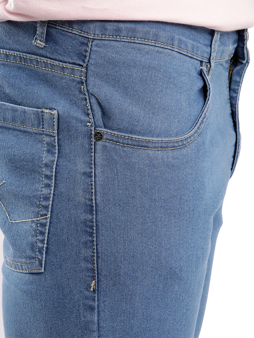 Twilled Light Blue Denim Jeans - Image 6