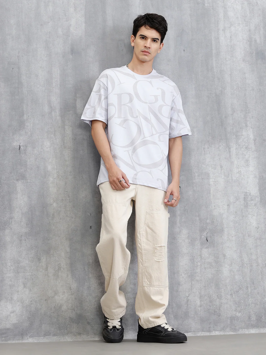 Typography AOP T-Shirt | Purple - Image 2