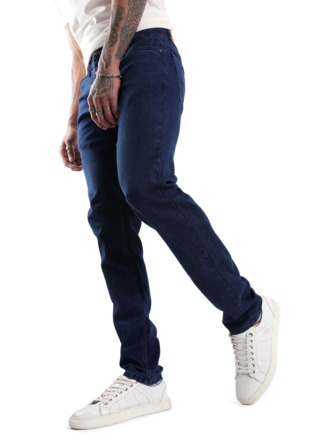 Urban Dark Blue Denim Jeans - Image 4