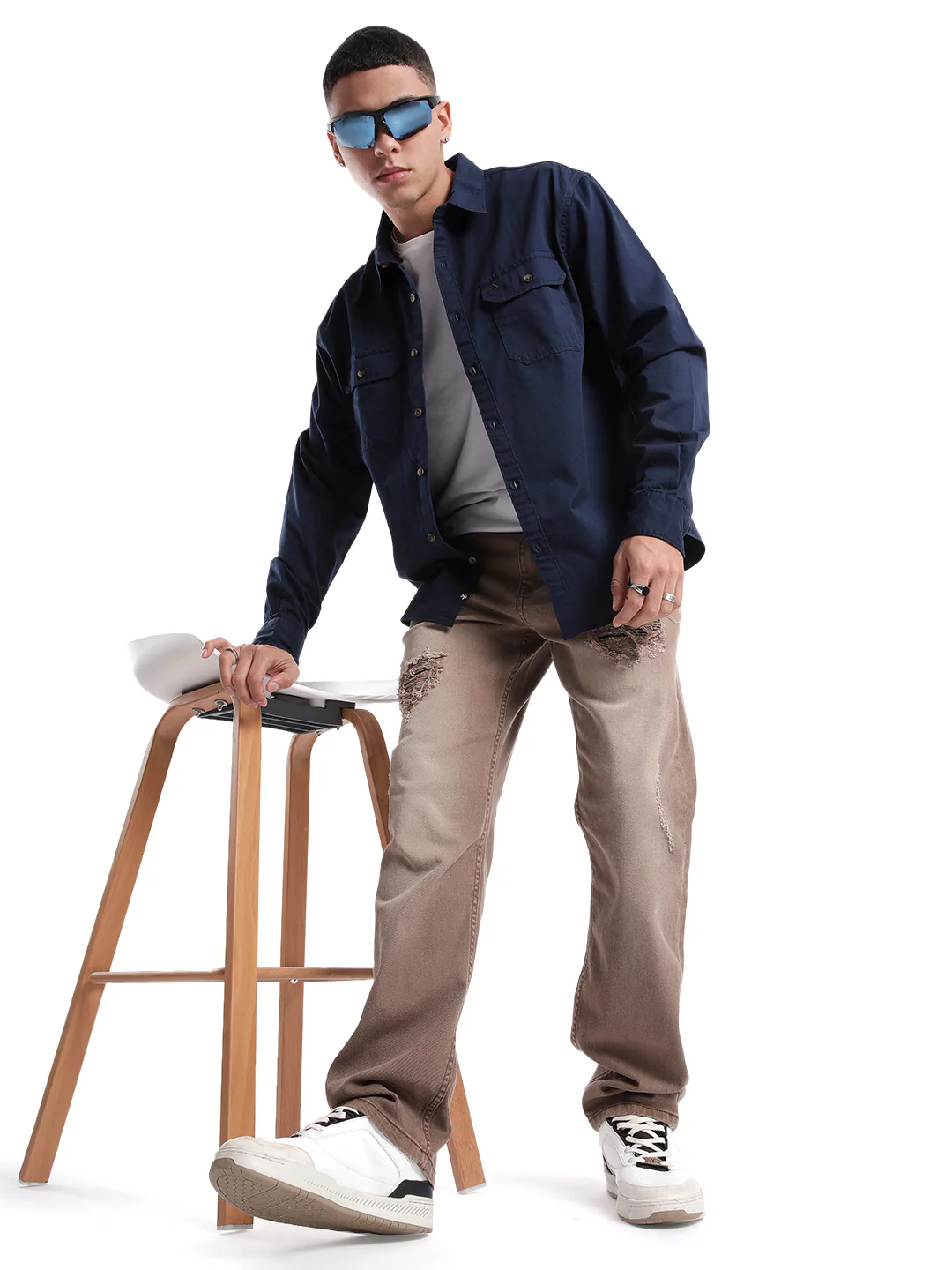 Urban Navy Long Sleeve Shirt - Image 2