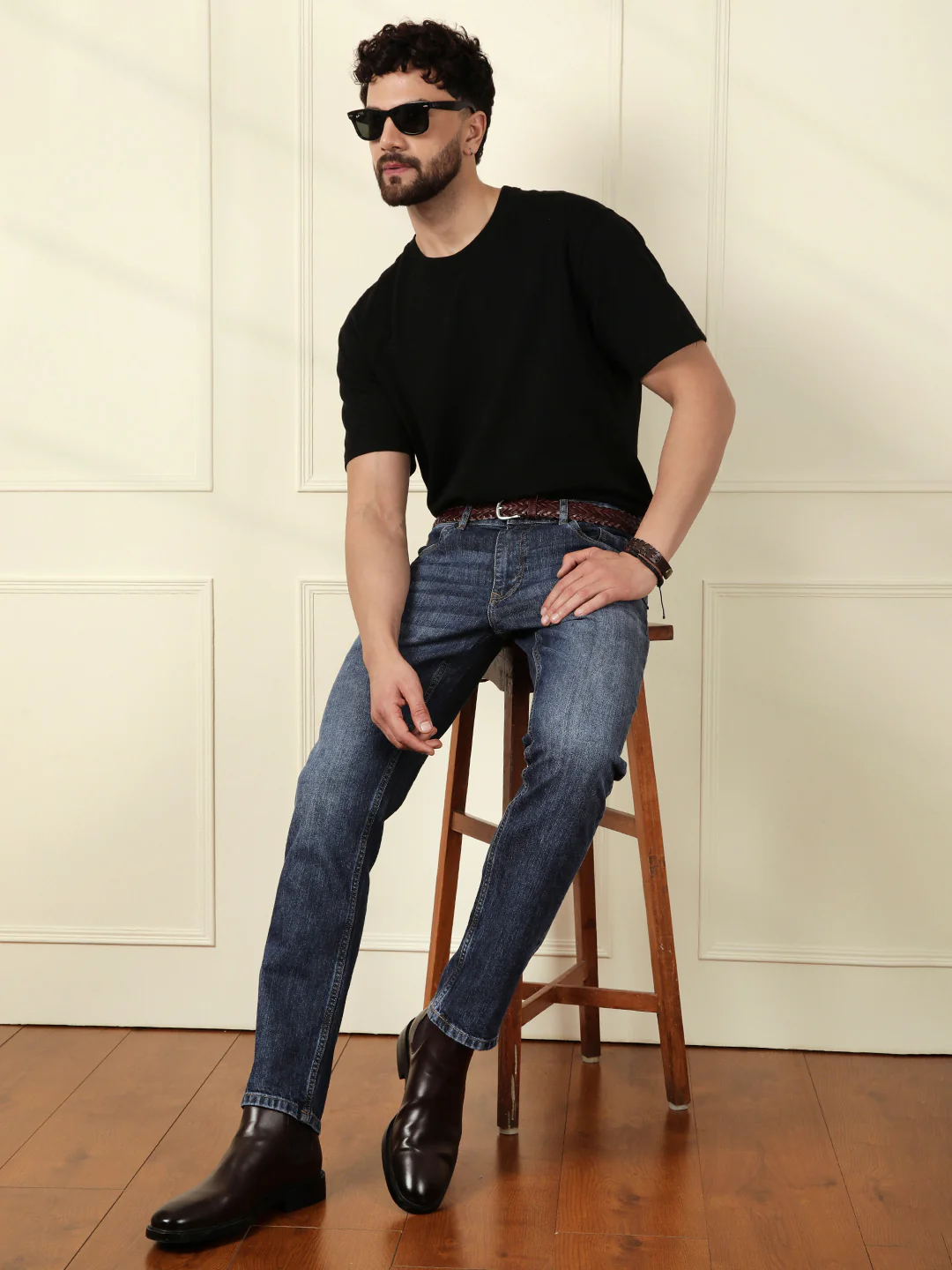 Faded Slim Fit Jeans | Blue - Image 2