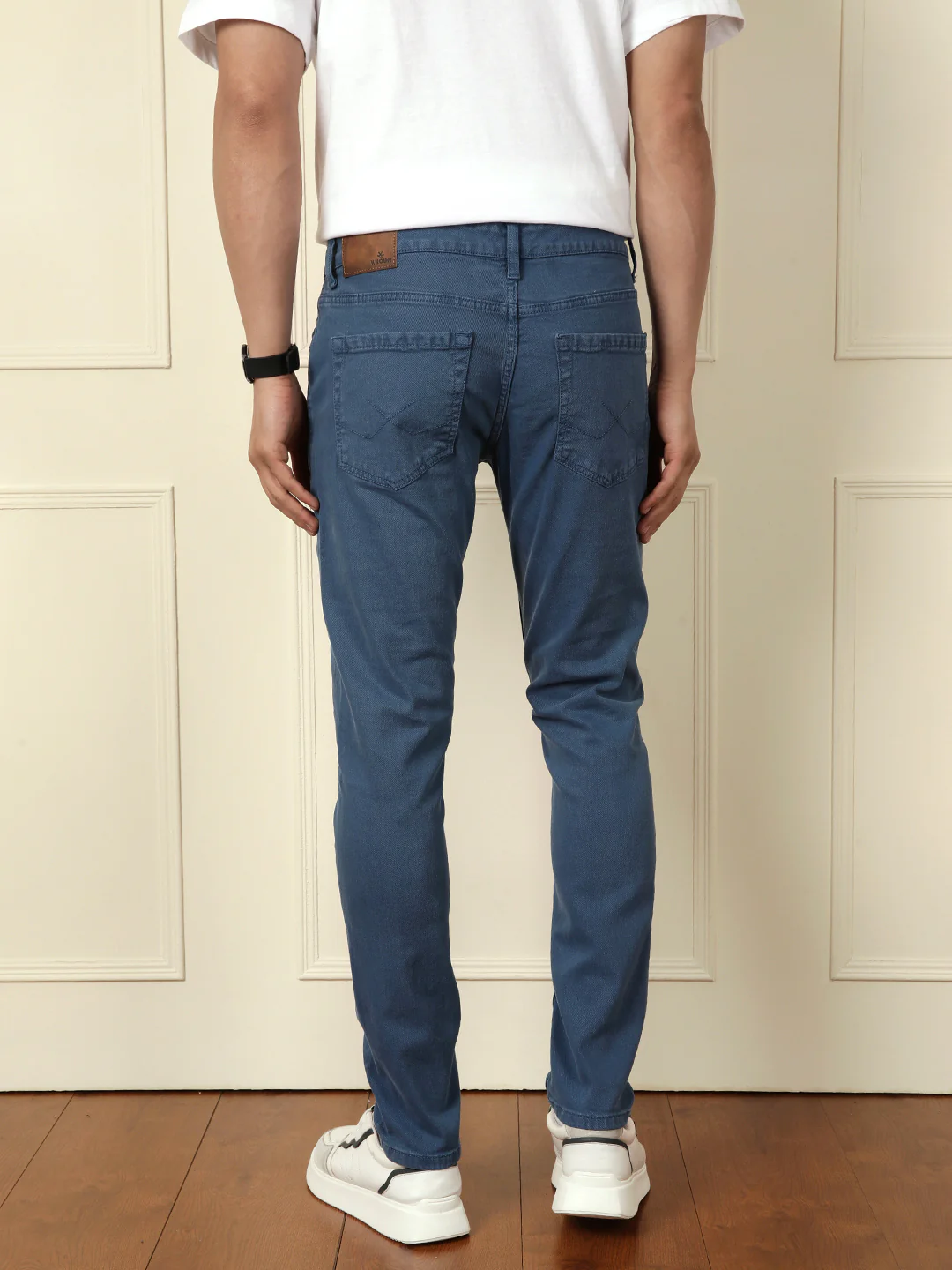 Slim Tapered Coloured Denim Jeans | Blue - Image 3
