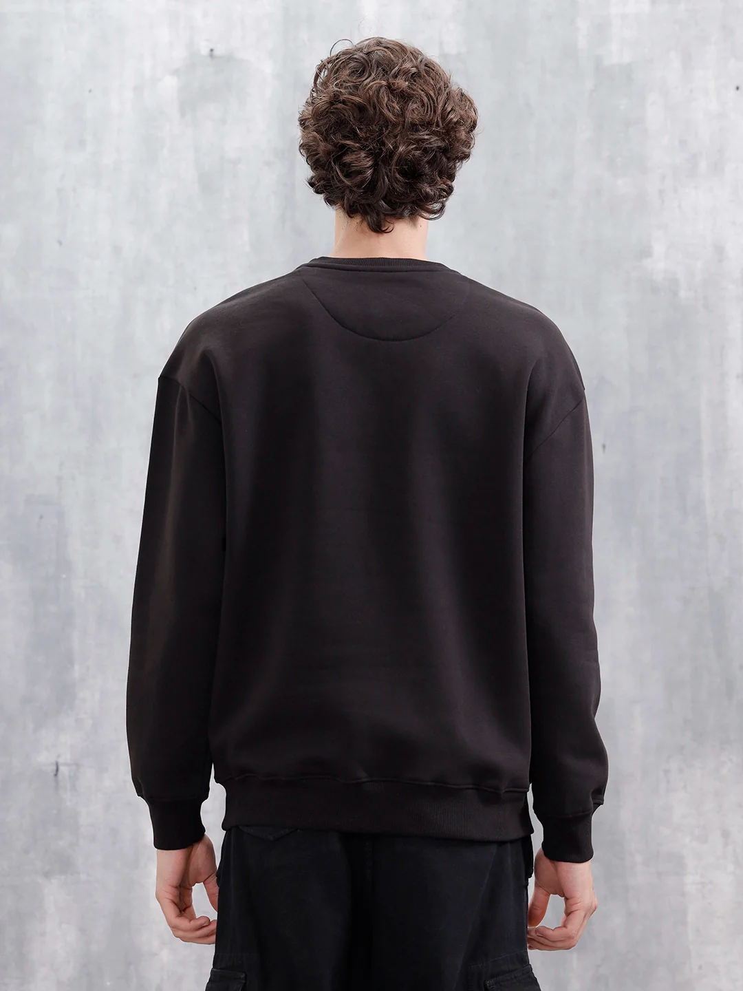 Utility Pocket Detail Casual Sweatshirt | Black - Image 3