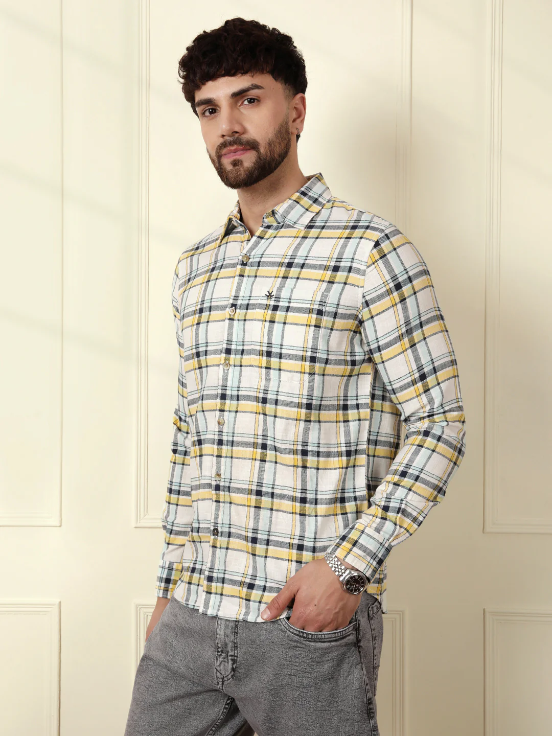 Classic Checked Summer Shirt | White - Image 4