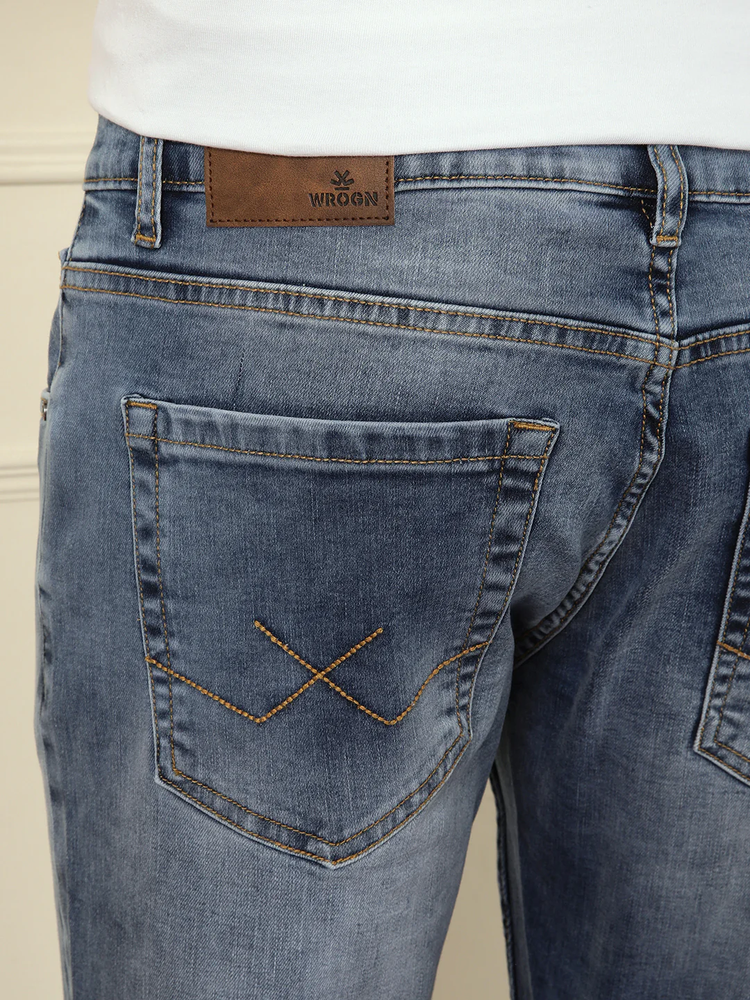 Vintage Faded Skinny Crop Jeans | Blue - Image 6