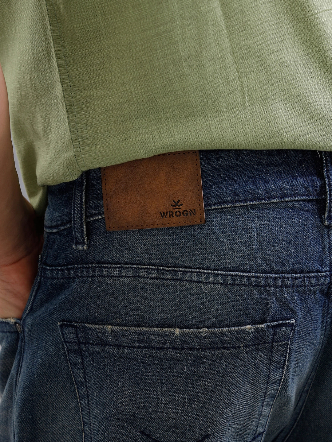 Vintage Washed Anti Fit Jeans | Blue - Image 5