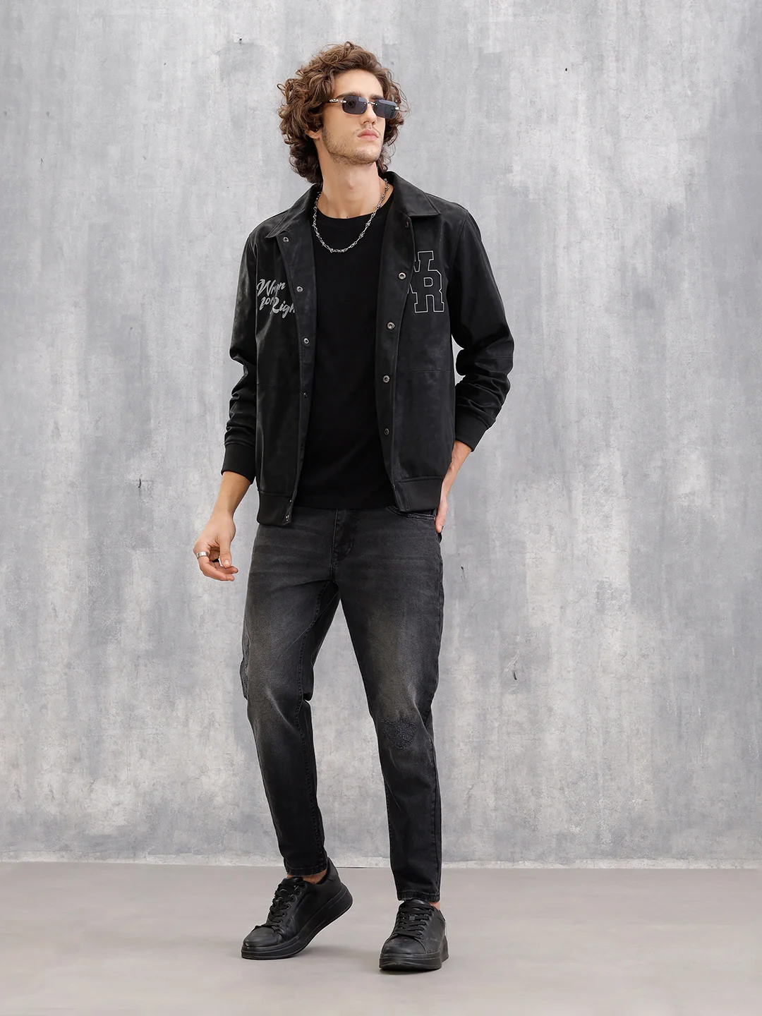 Vintage Washed Distressed Jeans I Black - Image 2