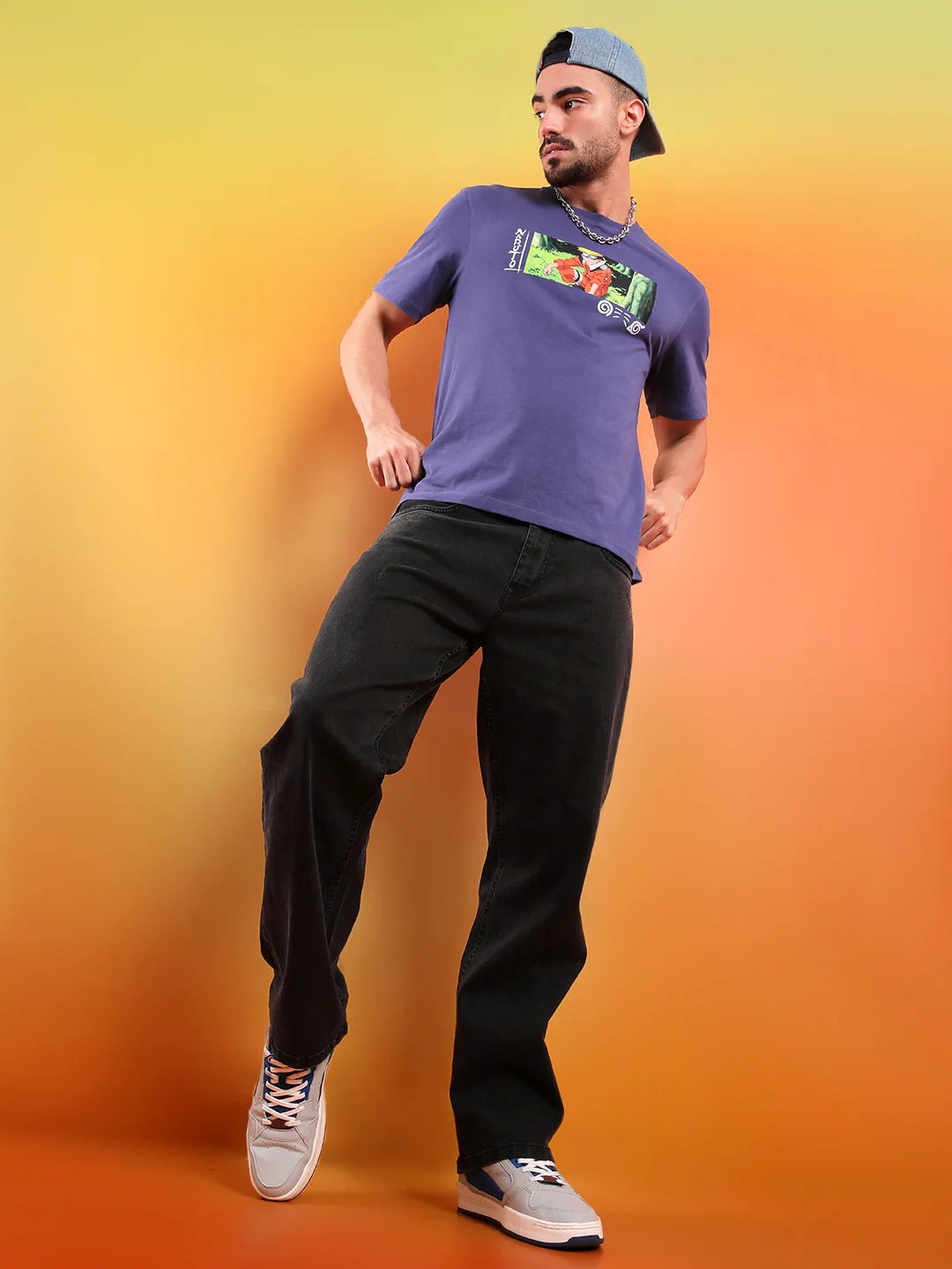 Violet Printed Naruto T-Shirt - Image 2
