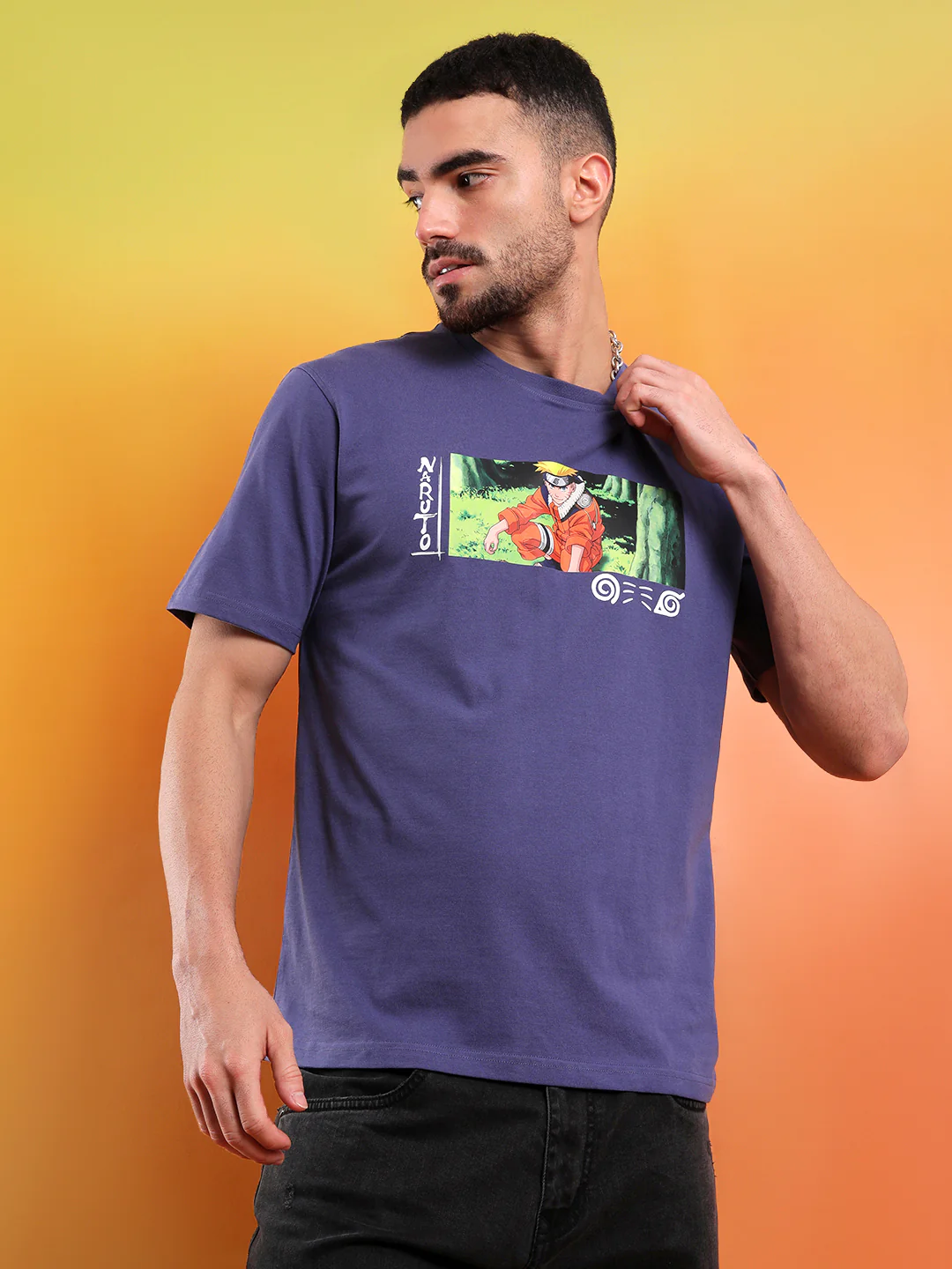 Violet Printed Naruto T-Shirt - Image 4