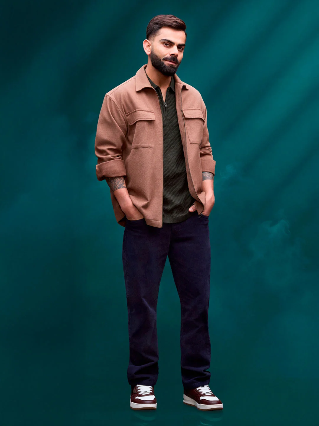 Wales Corduroy Straight Fit Trouser  | Navy Blue - Image 2