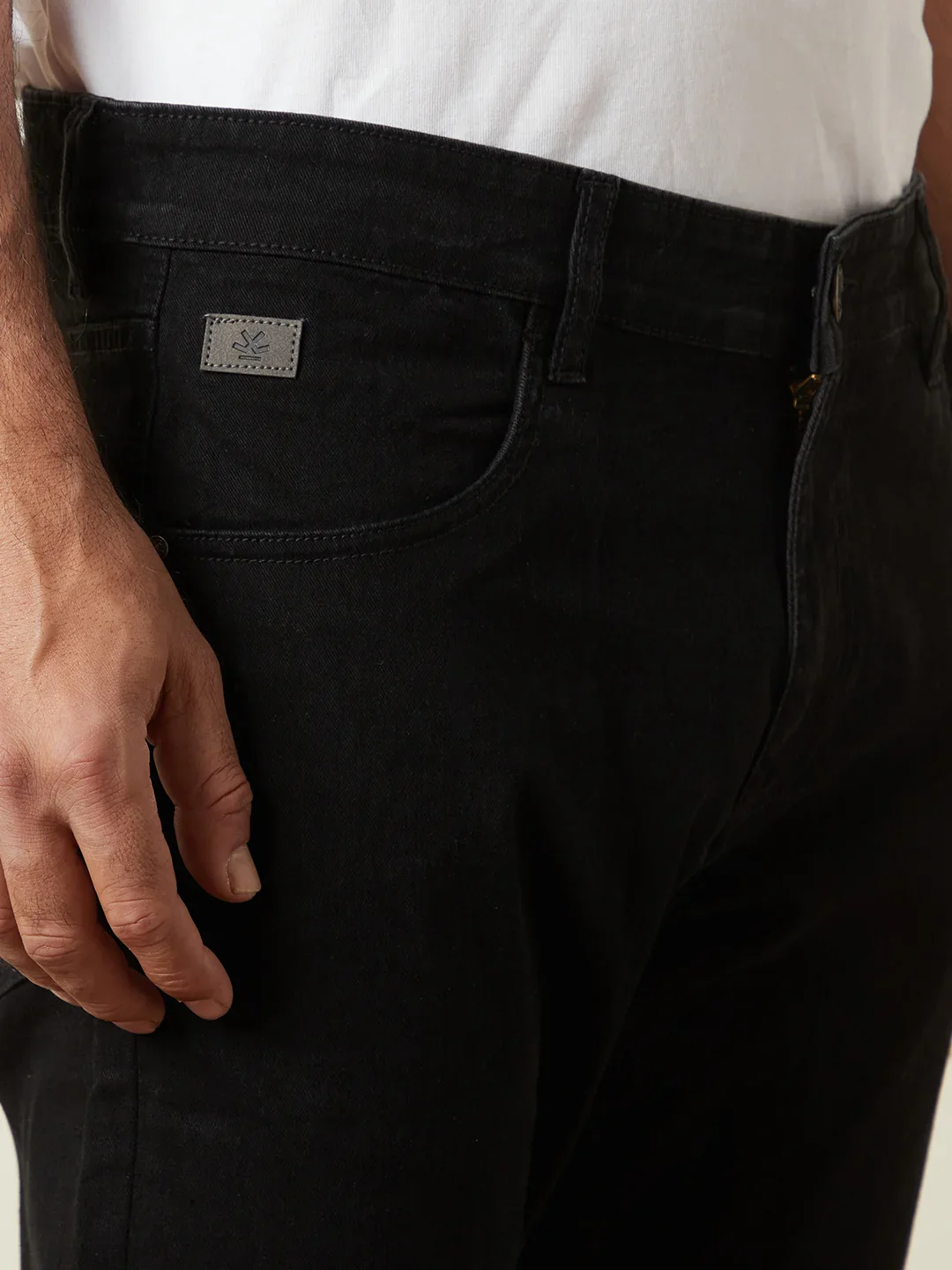 Casual Skinny Crop Jeans | Black - Image 5