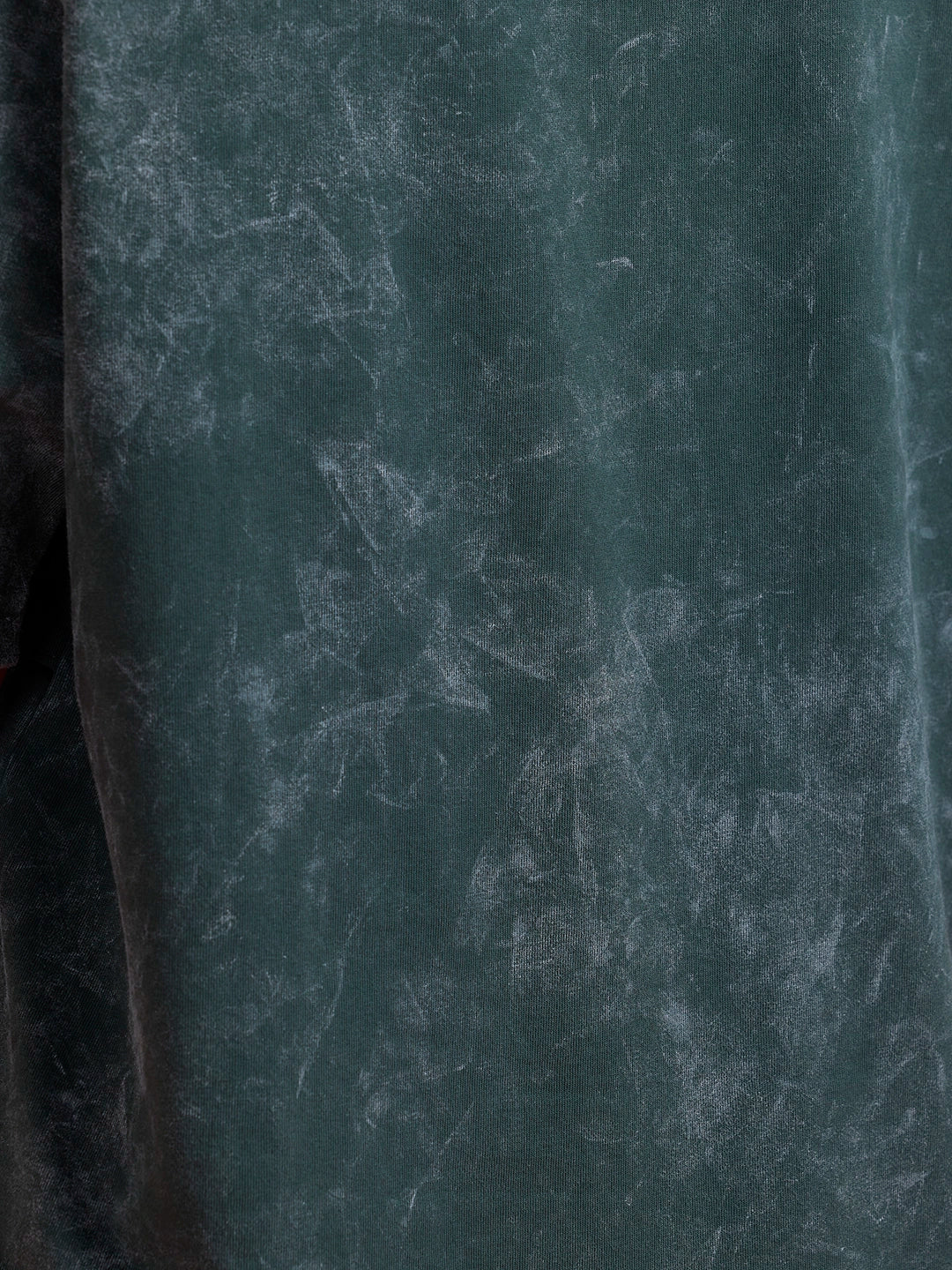 Washed Cut & Sew Graphic Printed Oversized Fit T-Shirt | Dark Green - Image 5