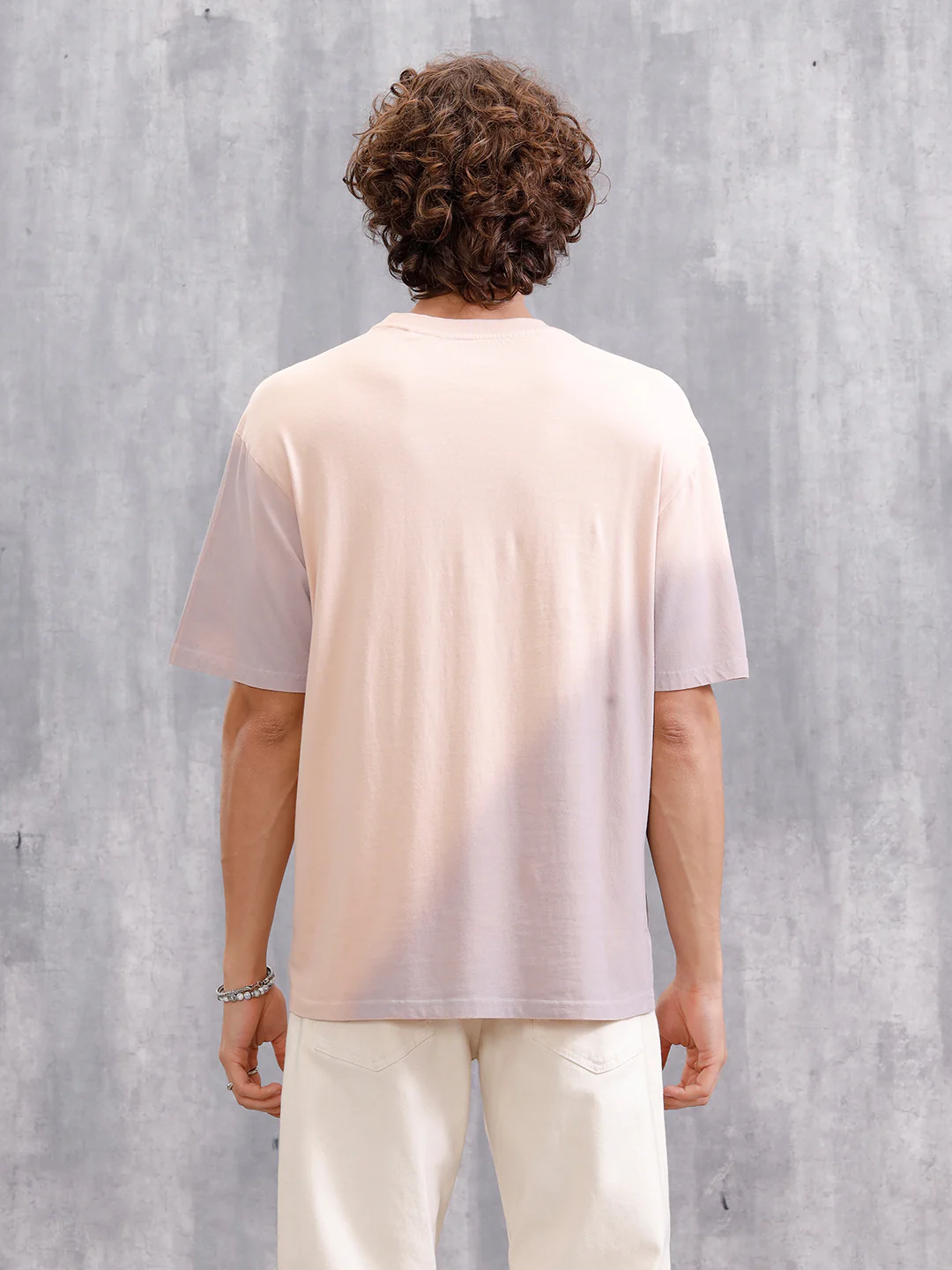Washed Oversized Fit Pure Cotton T-Shirt | Pink - Image 3