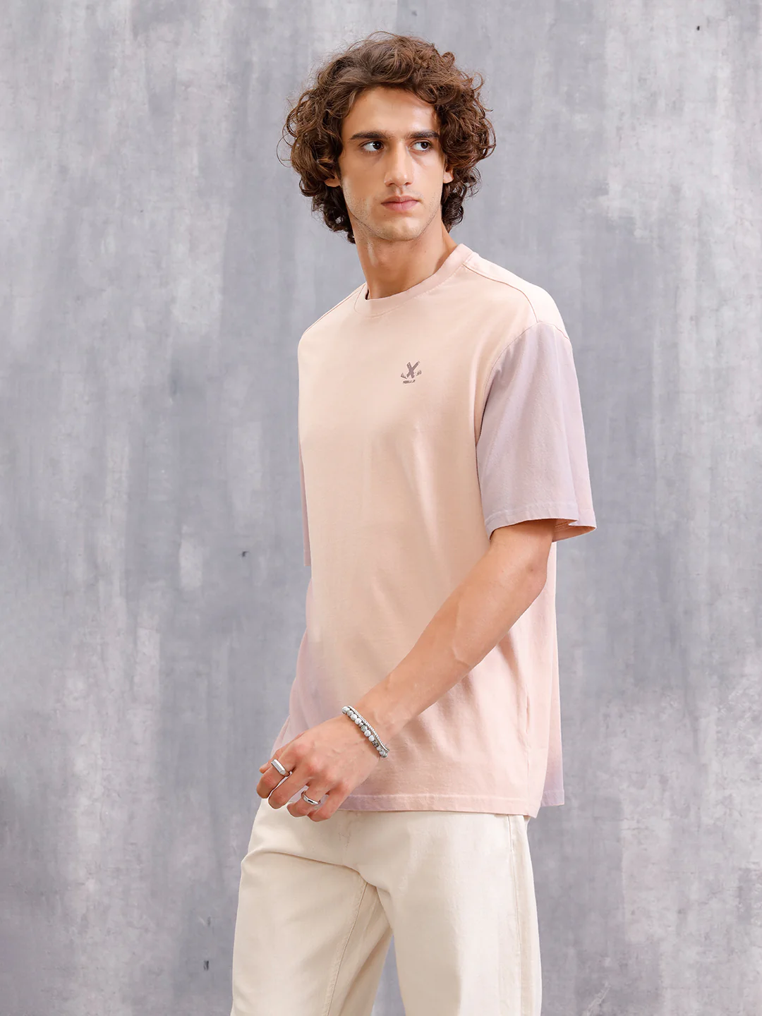 Washed Oversized Fit Pure Cotton T-Shirt | Pink - Image 5