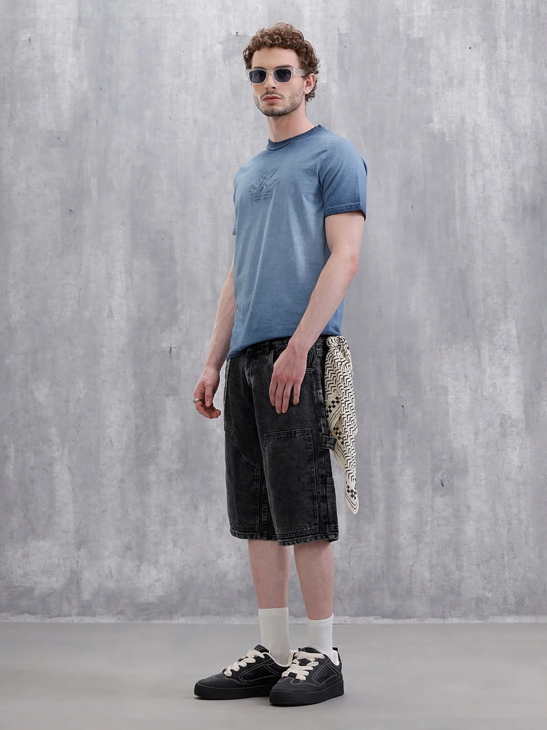 Washed Pigment Dyed T-Shirt | Blue - Image 5