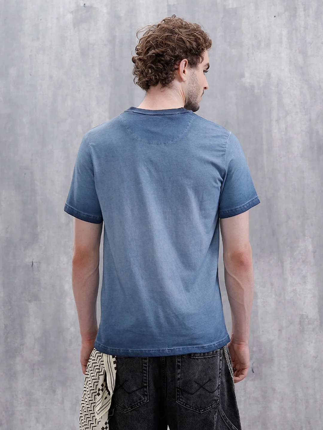 Washed Pigment Dyed T-Shirt | Blue - Image 6