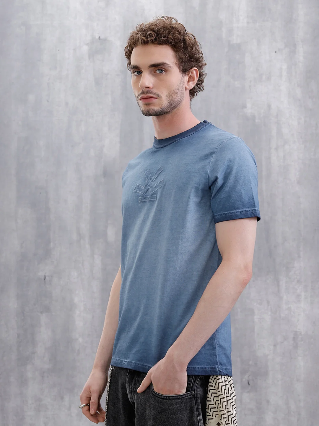 Washed Pigment Dyed T-Shirt | Blue - Image 7