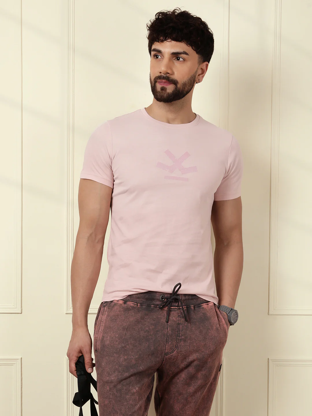 Washed Slim Fit T-Shirt | Pink - Image 2