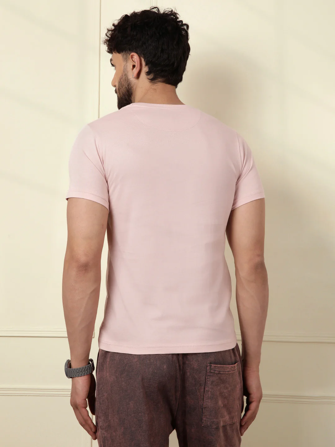 Washed Slim Fit T-Shirt | Pink - Image 4