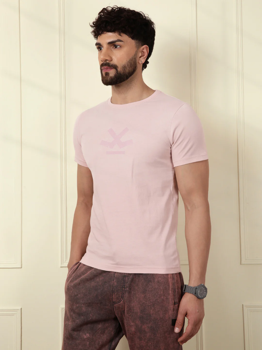Washed Slim Fit T-Shirt | Pink - Image 5